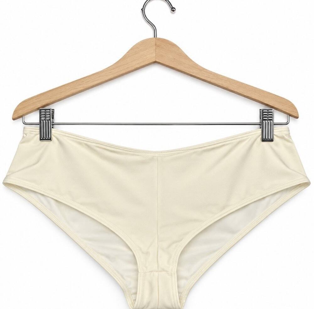 Venroy Women’s Boyleg Swimsuit Bottom Size S Cream NWT $120 MSRP